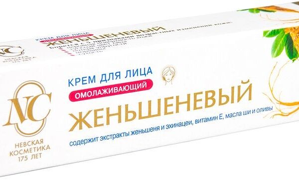 Крем для лица Невская Косметика 40 мл омолаживающий женьшеневый