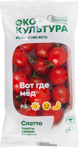 

Томаты черри Эко-культура круглые красные Слатто 200 г