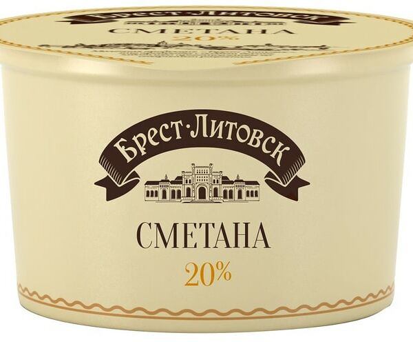 Сметана Брест-Литовск 20% 180г
