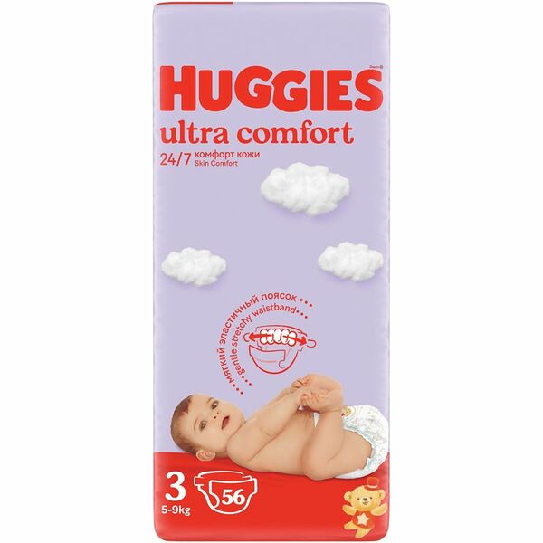 Подгузники Huggies Ultra Comfort 3 5-9кг 56шт