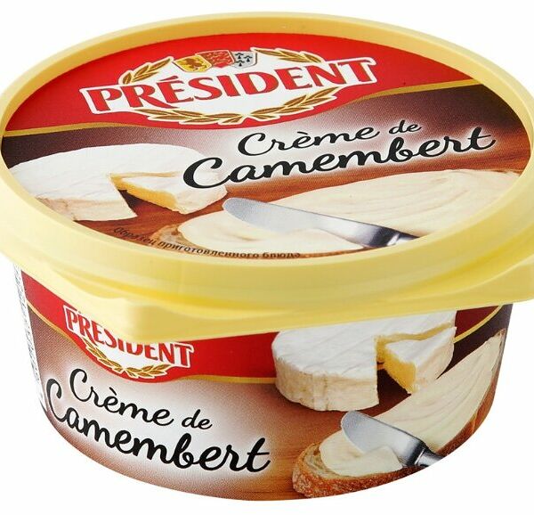 Сыр плавленый President Creme de Camembert с белой плесенью 50%