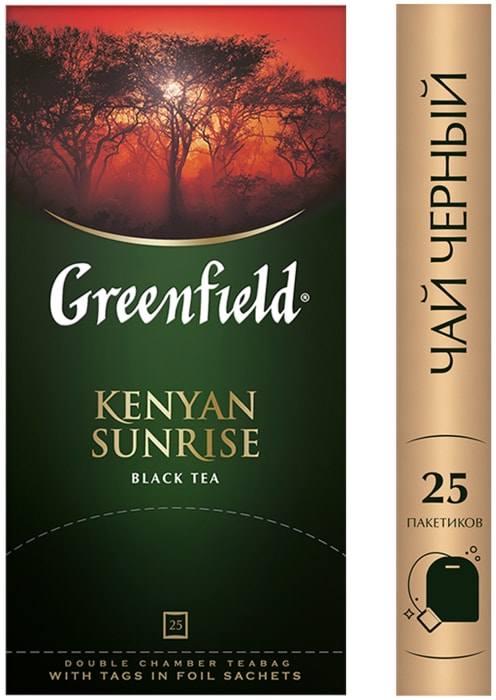 

Чай черный Greenfield Kenyan Sunrise в пакетиках 25 шт x 2 г