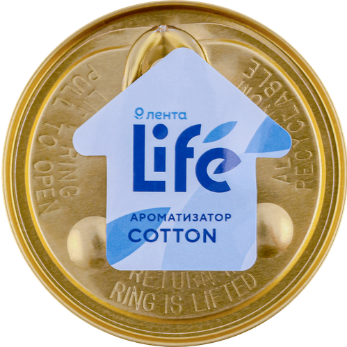 

Ароматизатор автомобильный ЛЕНТА Life Cotton, на торпеду, Арт. 10036