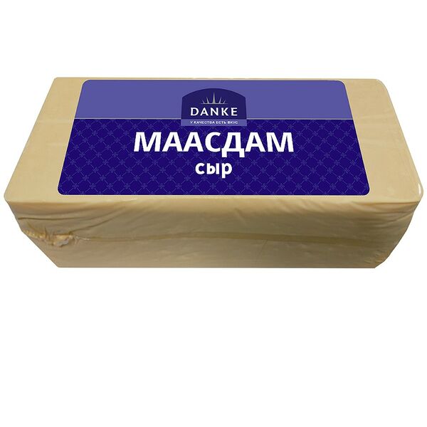 Сыр п/тв Маасдам 45% брус вес Danke