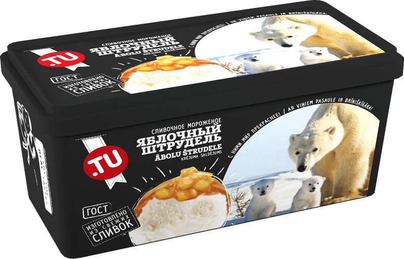 

Мороженое .TU пломбир яблочный штрудель 500 г