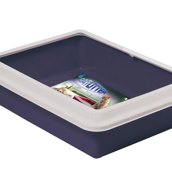 Туалет с бортиком 43,5х34х11см серый