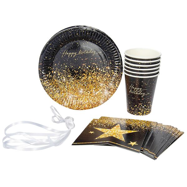 Набор бумажной посуды Страна карнавалия Happy birthday, 13 предметов