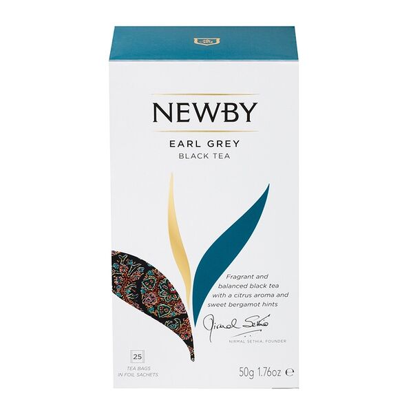 Чай черный Newby Earl Grey в пакетиках, 25 шт.
