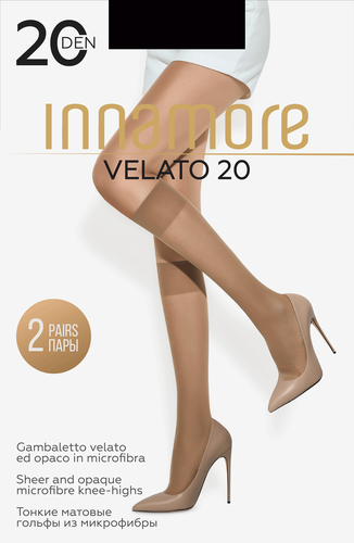 

Гольфы женские INNAMORE Velato 20 den, nero, 2пары
