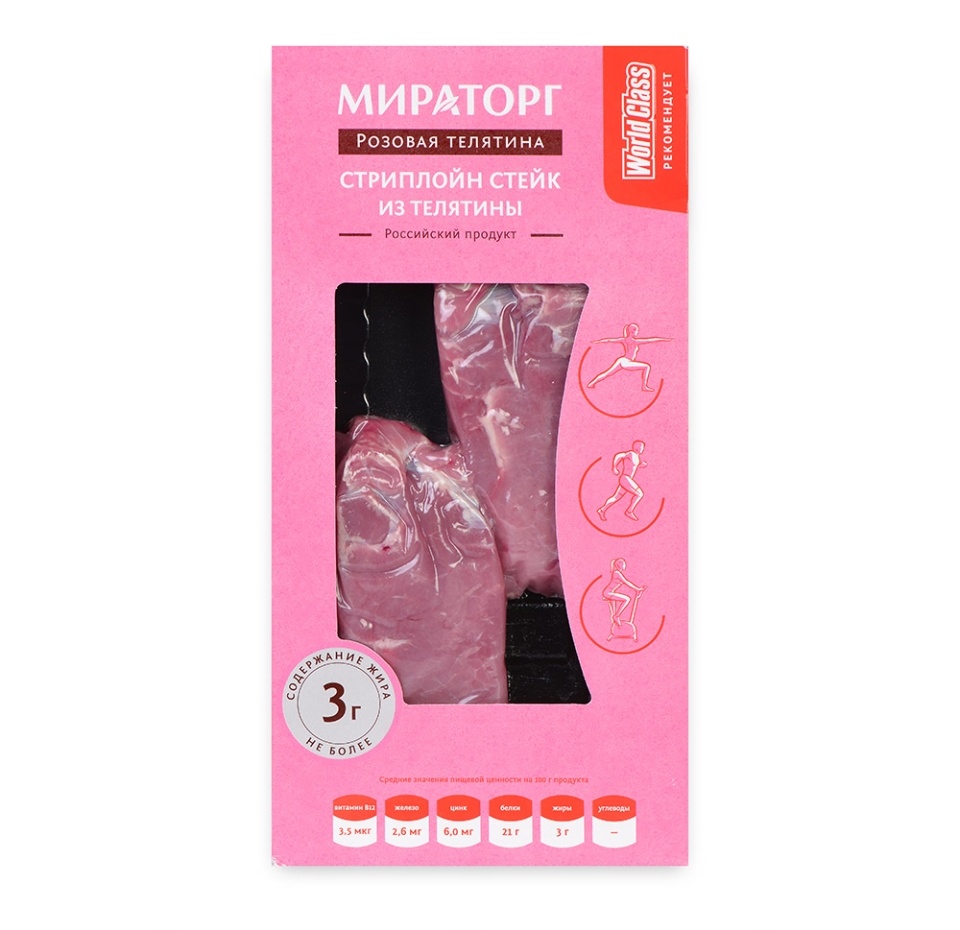 

Стейк из телятины Мираторг Стриплойн, 370 г