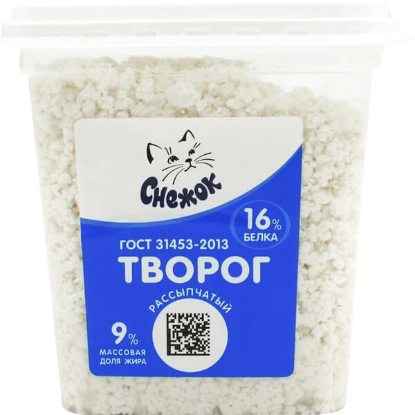 Творог Снежок рассыпчатый 9% 350г
