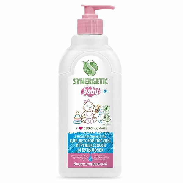 Средство для мытья детской посуды и принадлежностей Synergetic, 500мл