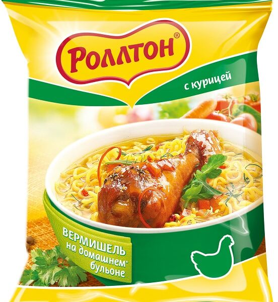 Вермишель Роллтон На домашнем бульоне с курицей 60г