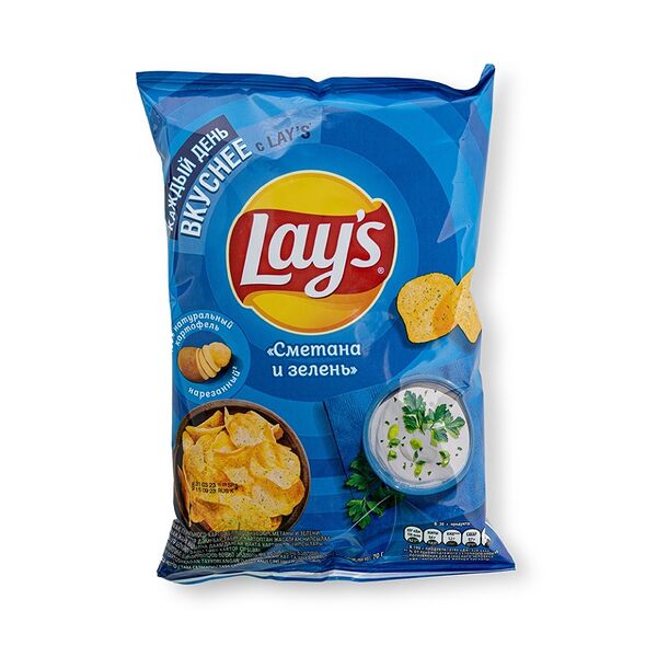 Чипсы Lays Сметана-Зелень