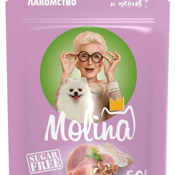 Лакомство для собак Molina рулетики с индейкой и треской