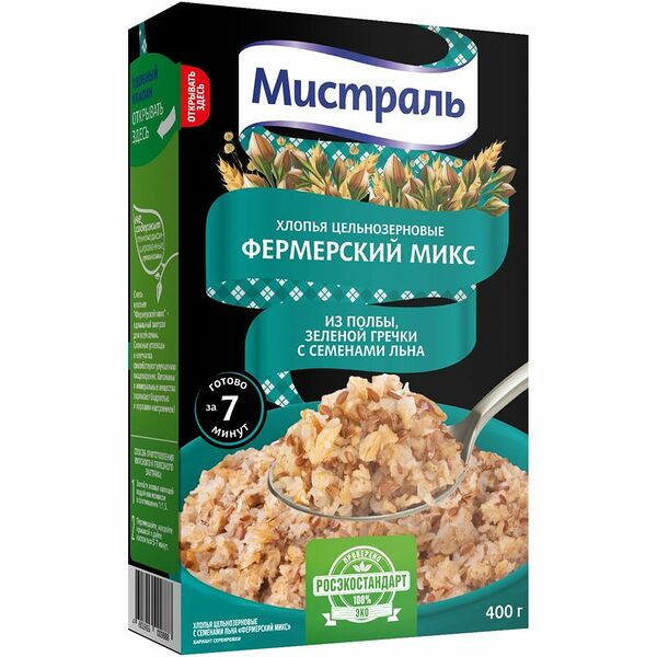 Хлопья быстрого приготовления Мистраль Фермерский микс