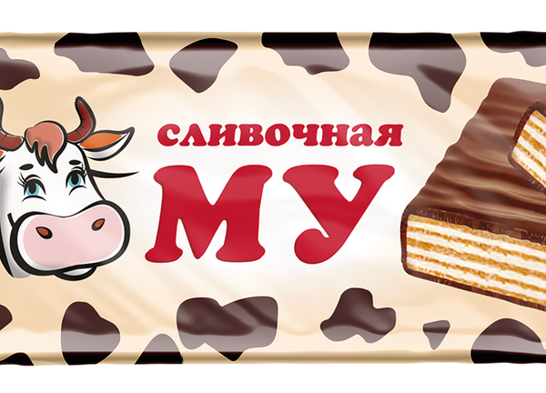 Конфеты ЛЕНТА вафельные в глазури Сливочная Му вес 