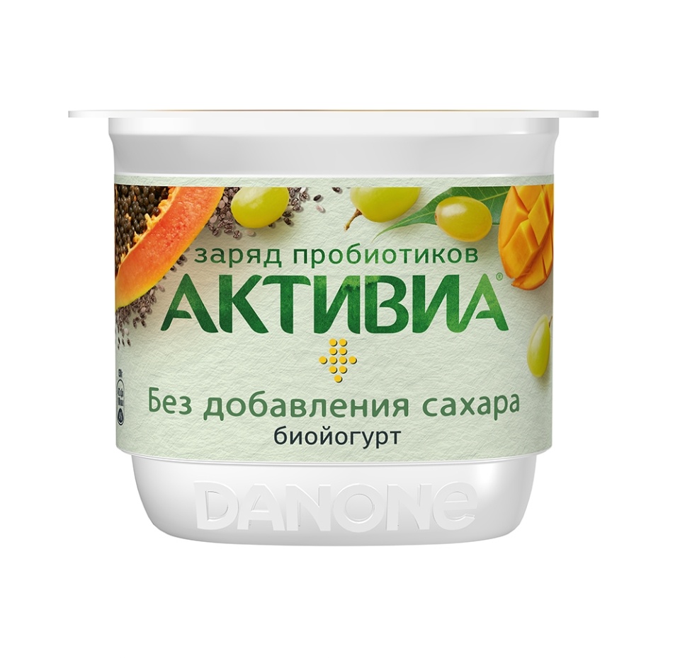 

Биойогурт АКТИВИА Виноград, манго, папайя, семена чиа 2,9%, без змж 130г