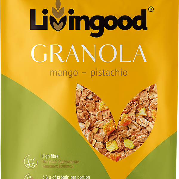 Гранола LIVINGOOD Манго-фисташка, 200г