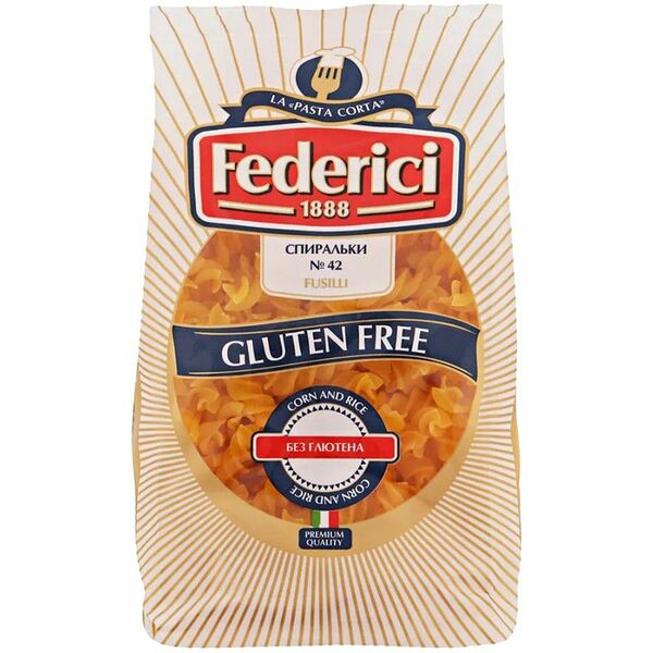 Макароны Federici Спиральки безглютеновые, 400г