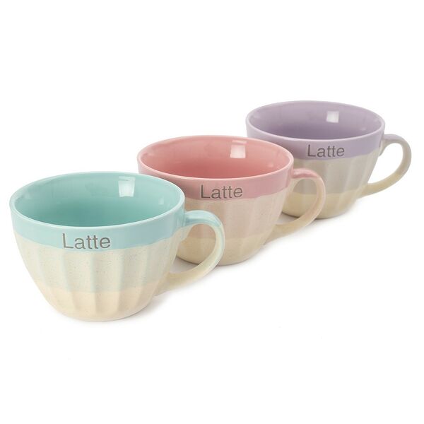 Кружка Latte, 380 мл, фарфор, в ассортименте