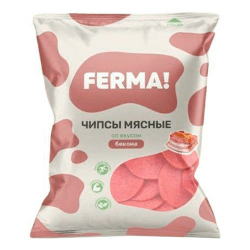 Чипсы мясные Ferma из мяса птицы со вкусом бекона в/к