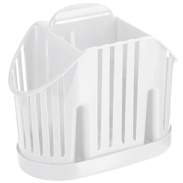 Подставка для столовых приборов Idea, 3-хсекционная, пластик, белая