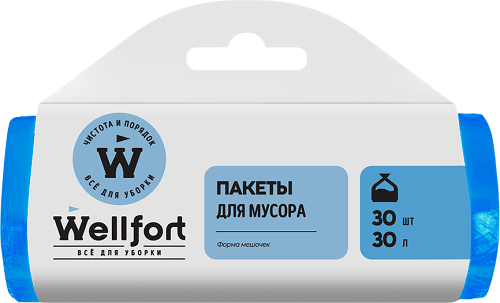 Пакеты для мусора Wellfort 6 мкм 30 л 30 шт