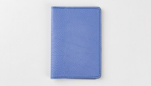 Обложка для паспорта из натуральной кожи синий