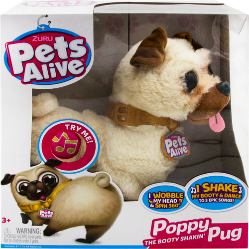 

Игрушка PETS ALIVE Мопс со звуковыми эффектами, 27 см, Арт. 9521-S001