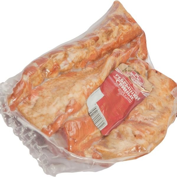 Ребрышки Тихорецкий свиные к пиву копчено-вареные, вес