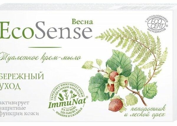 Крем-мыло Весна EcoSense Папоротник и Лесной орех
