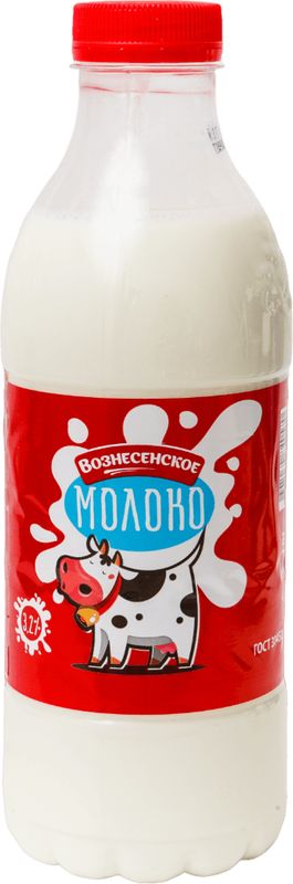 

Молоко пастеризованное Вознесенское 3.2% без змж 900 мл
