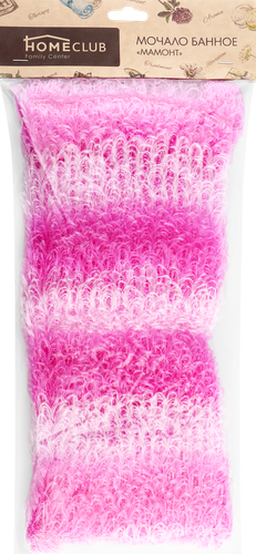 

Мочалка HOME CLUB Мочало банное Мамонт полосатая, 18х40см