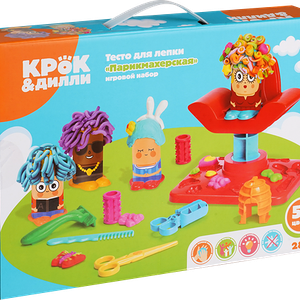 Тесто для лепки Крок&Дилли парикмахерская с аксессуарами