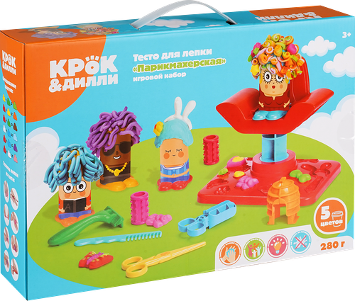Тесто для лепки Крок&Дилли парикмахерская с аксессуарами