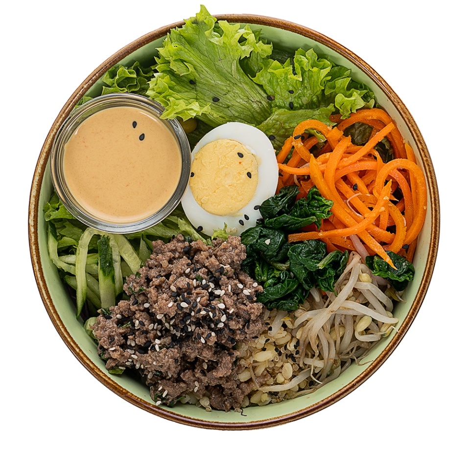 

Салат с говядиной и соусом ким-чи 200 г, Россия