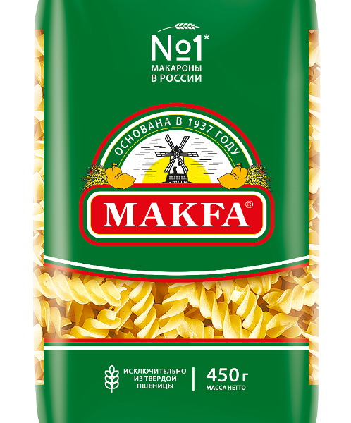 Макароны Makfa Спирали рифленые