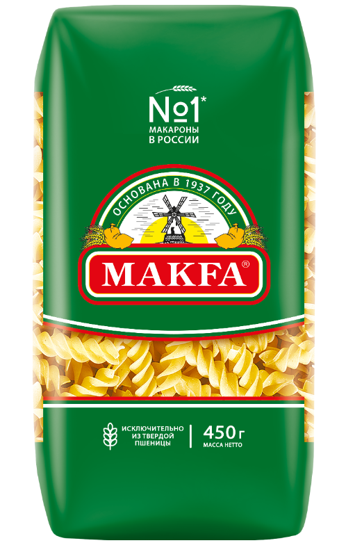 Купить Макароны Makfa Спирали рифленые по низкой цене с быстрой ...
