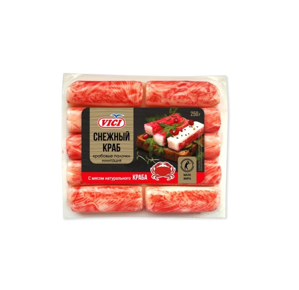 

Крабовые палочки Vici охлажденные с мясом натурального краба 250 г