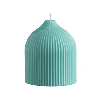 Свеча декоративная Tkano бирюзового цвета из коллекции Edge 10.5см, Россия