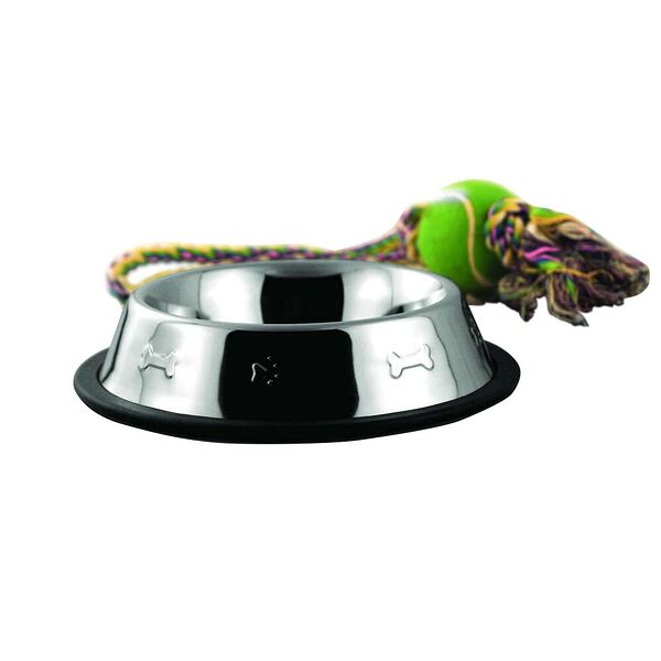 Миска для животных FOXIE Bone металлическая 18,4х18,4х3,8 cм 400 мл