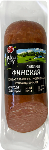 Колбаса копчено-вареная РОДНЫЕ МЕСТА Салями Финская, категория Б, 330г