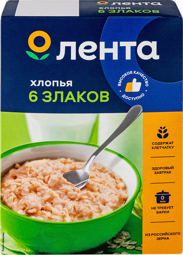Хлопья мультизлаковые ЛЕНТА 6 злаков 500 г