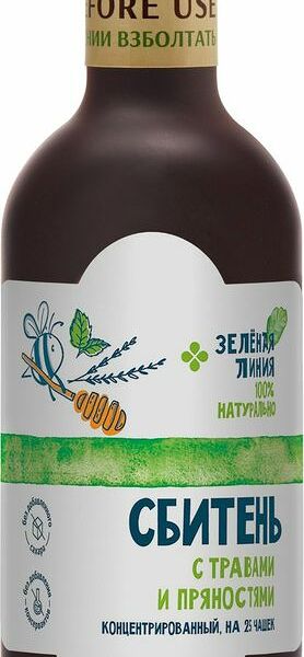 Сбитень медовый с травами и пряностями Зелёная Линия, 250мл