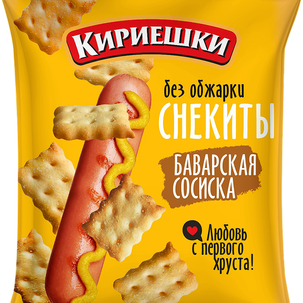 Крекер Кириешки Снекиты баварская сосиска 