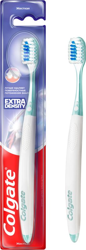 

Зубная щетка Colgate Extra Density жесткая щетина, 1 шт. цвет в ассортименте