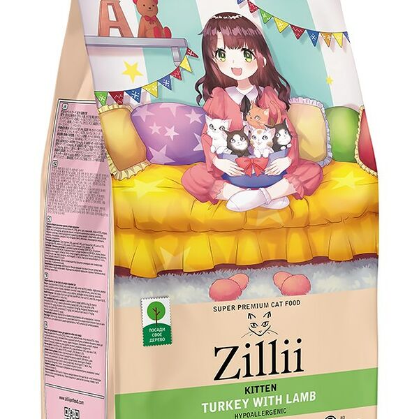 ZILLII Kitten Индейка/ягненок для котят 400 г