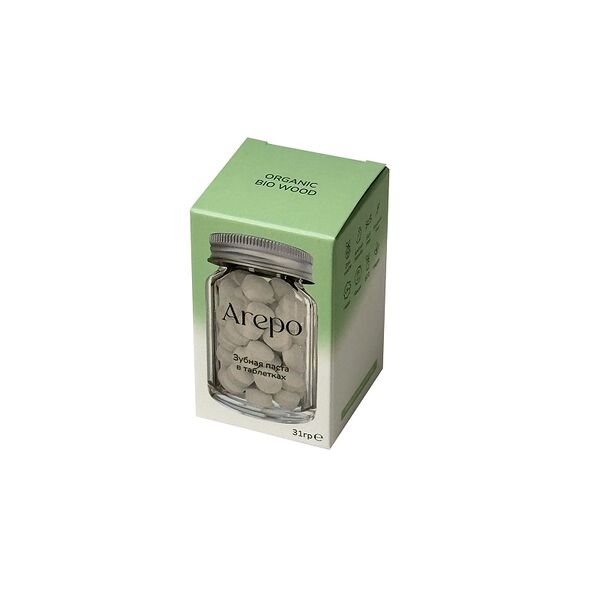 Arepo Organic Bio Wood Зубная паста в таблетках №55