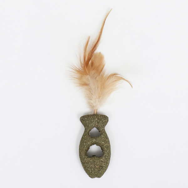 Игрушка для кошек ПИЖОН из прессованной кошачьей мяты  Ажурная рыба , 6,5см